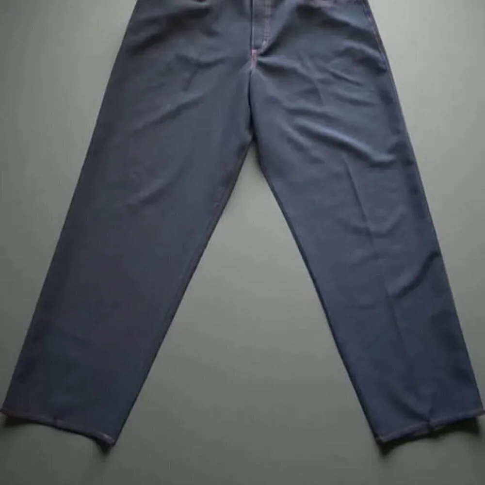 90s Vintage Johnny Suede Flame Embroidered Lightweight Dress Pants